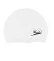 Speedo Adult Plain Moulded Silicone Swimming Hat (White)